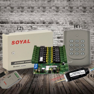 Bộ sản phẩm kiểm soát thang máy phân tầng Soyal AR-401RO-16 và AR-721H